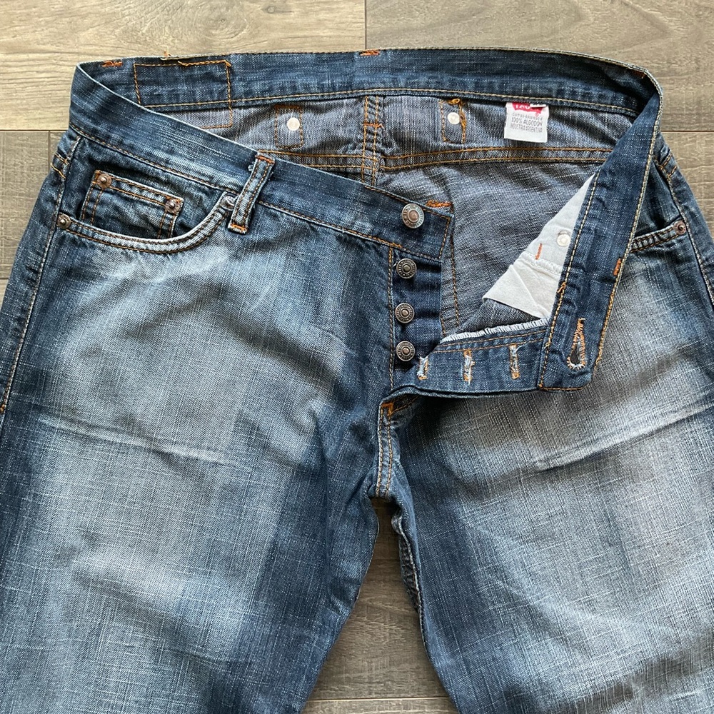 VTG Levi’s 575 Jeans Women’s Actual 32x32 Blue Button Fly Low Rise - Picture 5 of 15